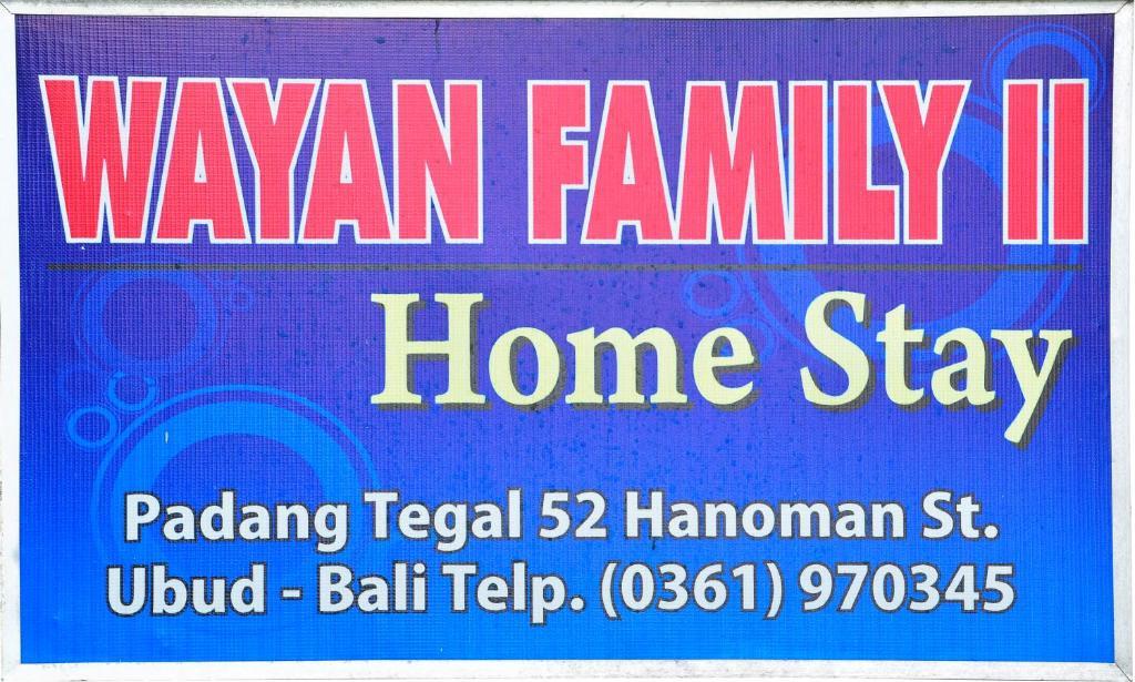 Wayan Family II Homestay Ubud Exterior foto